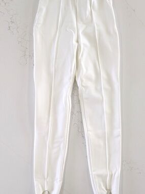 Bogner Elaine Stirrup Ski Pants Size 6 Off-White Softshell Slim Luxury NWT Flaw